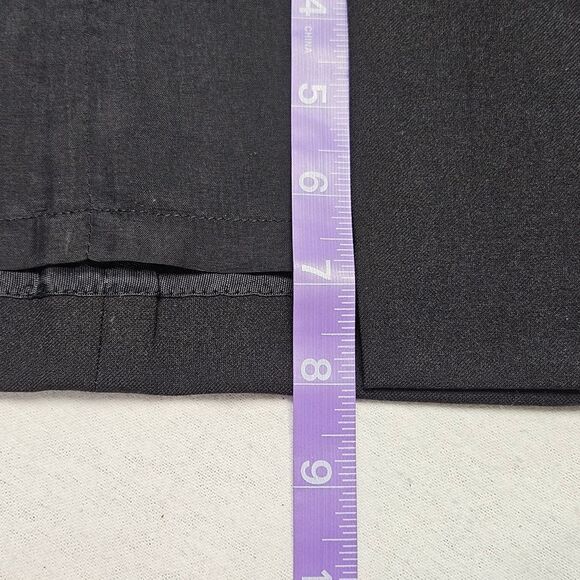 BCBGMaxAzria Black Off Center Front Split Hem Back Zip Lined Stretch Short Skirt - Picture 13 of 14